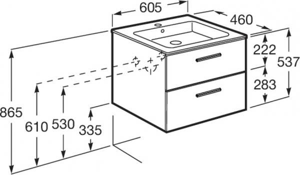 Изображение товара Тумба под умывальник Roca Victoria / A857468402 (городской дуб)