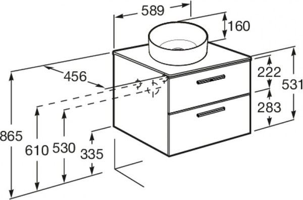 Изображение товара Тумба под умывальник Roca Victoria / A857468402 (городской дуб)