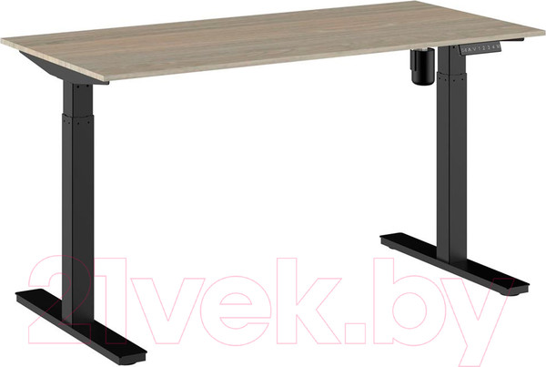 Изображение товара Стол с подъемным механизмом WellDesk WDЕ Evolution 139.5x80x1.8 (черный/ясень шимо)