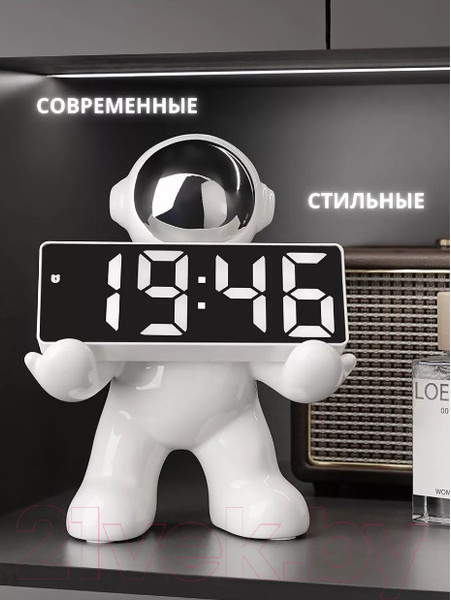 Изображение товара Настольные часы Merry Bear Home Decor Мальчик Асторнавт Черное И Белое / 50005601