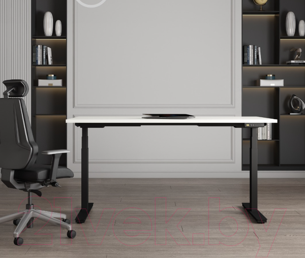 Изображение товара Стол с подъемным механизмом WellDesk WDЕ Flagman 139.5x80x2.8 (черный/пепел)