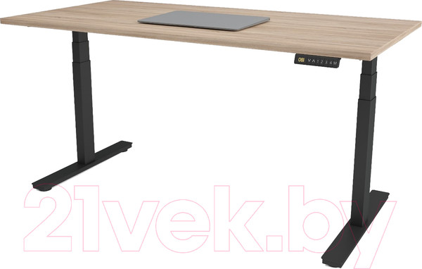 Изображение товара Стол с подъемным механизмом WellDesk WDЕ Flagman 139.5x80x2.8 (черный/ясень шимо)