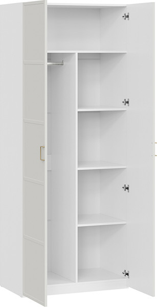 Изображение товара Шкаф ТриЯ Стелла для одежды (белый холст/белый жемчуг)