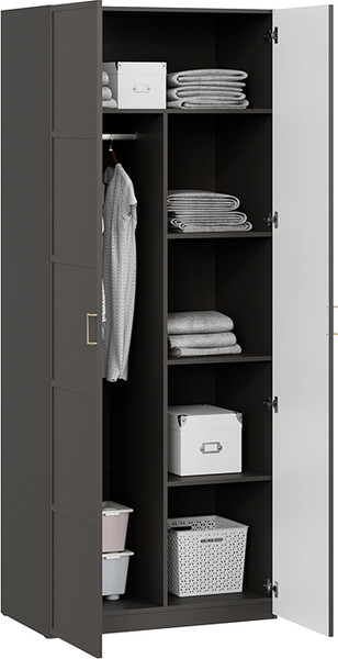Изображение товара Шкаф ТриЯ Стелла для одежды (серый вулкан/фон серый)