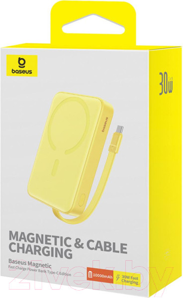 Изображение товара Портативное зарядное устройство Baseus Magnetic Mini 10000mAh / P1002210BY23-00 (желтый лимон)