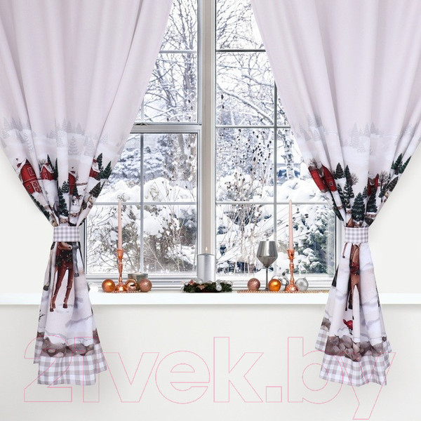 Изображение товара Комплект штор Этель Нorse Family / 10420182 (145x180, 2шт, с подхватами)