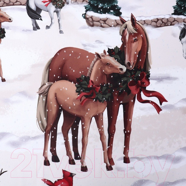 Изображение товара Комплект штор Этель Нorse Family / 10420182 (145x180, 2шт, с подхватами)