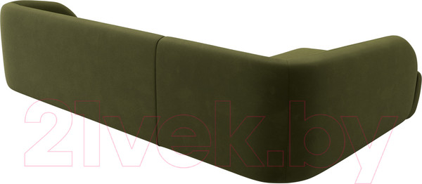 Изображение товара Диван угловой Лига Диванов Лига-041 левый / 122182L (микровельвет зеленый)