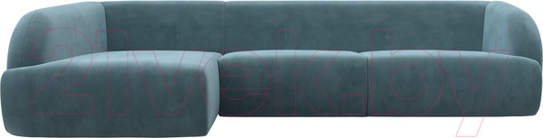 Изображение товара Диван угловой Лига Диванов Лига-041 левый / 122187L (велюр бирюзовый)