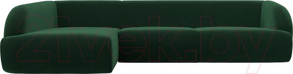 Изображение товара Диван угловой Лига Диванов Лига-041 левый / 122188L (велюр зеленый)