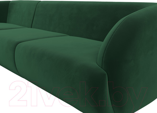 Изображение товара Диван угловой Лига Диванов Лига-041 левый / 122188L (велюр зеленый)