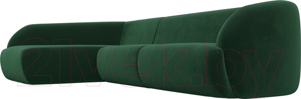 Изображение товара Диван угловой Лига Диванов Лига-041 левый / 122188L (велюр зеленый)