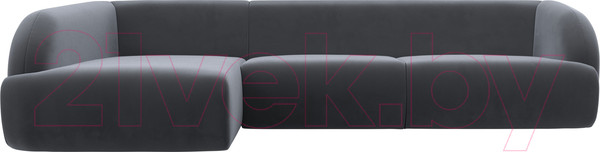 Изображение товара Диван угловой Лига Диванов Лига-041 левый / 122190L (велюр серый)