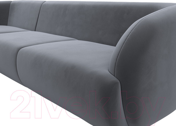 Изображение товара Диван угловой Лига Диванов Лига-041 левый / 122190L (велюр серый)