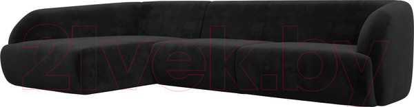 Изображение товара Диван угловой Лига Диванов Лига-041 левый / 122191L (велюр черный)