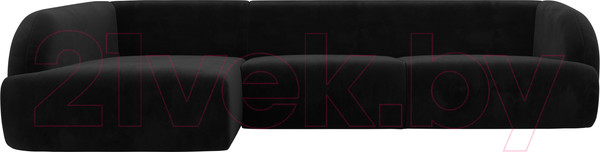 Изображение товара Диван угловой Лига Диванов Лига-041 левый / 122191L (велюр черный)