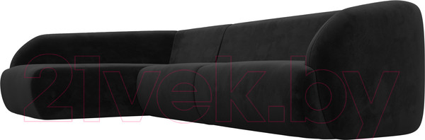 Изображение товара Диван угловой Лига Диванов Лига-041 левый / 122191L (велюр черный)