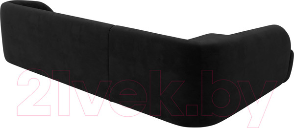 Изображение товара Диван угловой Лига Диванов Лига-041 левый / 122191L (велюр черный)