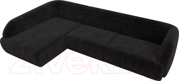 Изображение товара Диван угловой Лига Диванов Лига-041 левый / 122191L (велюр черный)