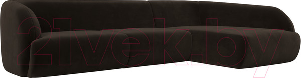 Изображение товара Диван угловой Лига Диванов Лига-041 правый / 122181 (микровельвет коричневый)