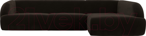 Изображение товара Диван угловой Лига Диванов Лига-041 правый / 122181 (микровельвет коричневый)