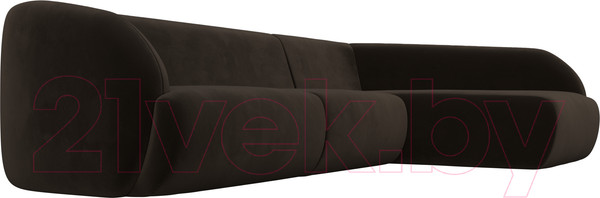 Изображение товара Диван угловой Лига Диванов Лига-041 правый / 122181 (микровельвет коричневый)