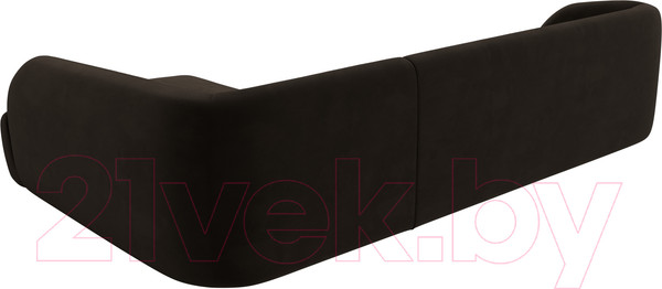 Изображение товара Диван угловой Лига Диванов Лига-041 правый / 122181 (микровельвет коричневый)