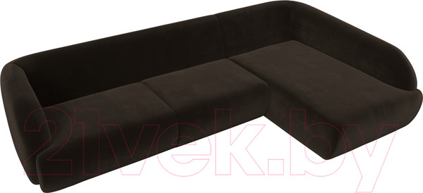 Изображение товара Диван угловой Лига Диванов Лига-041 правый / 122181 (микровельвет коричневый)