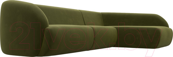 Изображение товара Диван угловой Лига Диванов Лига-041 правый / 122182 (микровельвет зеленый)