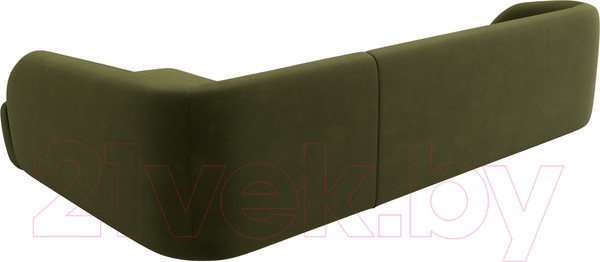 Изображение товара Диван угловой Лига Диванов Лига-041 правый / 122182 (микровельвет зеленый)