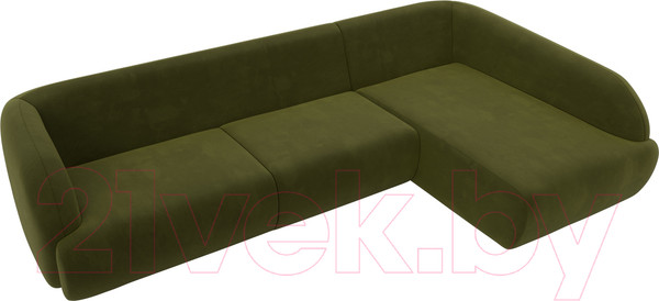 Изображение товара Диван угловой Лига Диванов Лига-041 правый / 122182 (микровельвет зеленый)