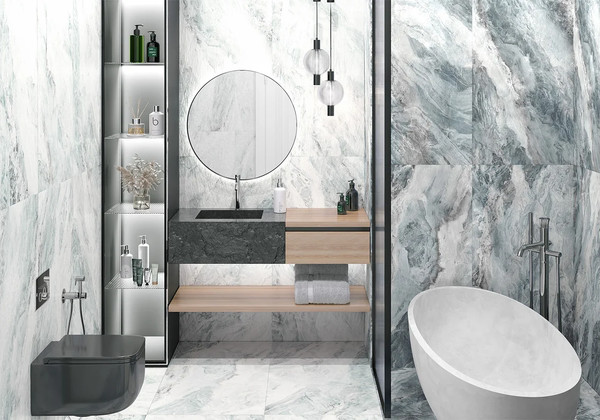 Изображение товара Плитка Delacora Waterfall Blue D12056M (1200x600)