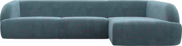 Изображение товара Диван угловой Лига Диванов Лига-041 правый / 122187 (велюр бирюзовый)