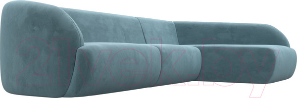 Изображение товара Диван угловой Лига Диванов Лига-041 правый / 122187 (велюр бирюзовый)