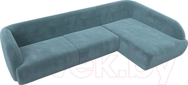 Изображение товара Диван угловой Лига Диванов Лига-041 правый / 122187 (велюр бирюзовый)
