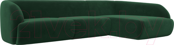 Изображение товара Диван угловой Лига Диванов Лига-041 правый / 122188 (велюр зеленый)