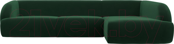 Изображение товара Диван угловой Лига Диванов Лига-041 правый / 122188 (велюр зеленый)