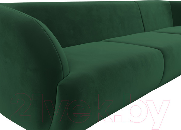 Изображение товара Диван угловой Лига Диванов Лига-041 правый / 122188 (велюр зеленый)