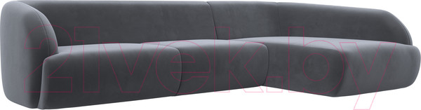 Изображение товара Диван угловой Лига Диванов Лига-041 правый / 122190 (велюр серый)