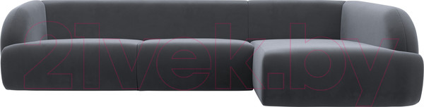 Изображение товара Диван угловой Лига Диванов Лига-041 правый / 122190 (велюр серый)