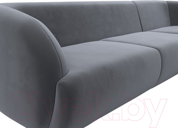 Изображение товара Диван угловой Лига Диванов Лига-041 правый / 122190 (велюр серый)