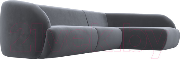 Изображение товара Диван угловой Лига Диванов Лига-041 правый / 122190 (велюр серый)