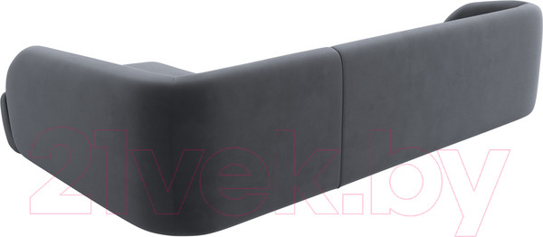 Изображение товара Диван угловой Лига Диванов Лига-041 правый / 122190 (велюр серый)