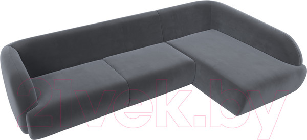 Изображение товара Диван угловой Лига Диванов Лига-041 правый / 122190 (велюр серый)