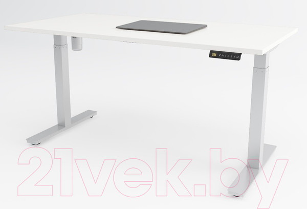 Изображение товара Стол с подъемным механизмом WellDesk WDЕ Evolution 139.5x80x1.8 (белый/белый)