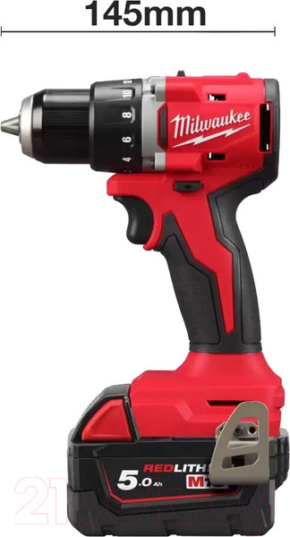 Изображение товара Аккумуляторная дрель-шуруповерт Milwaukee 4933492835