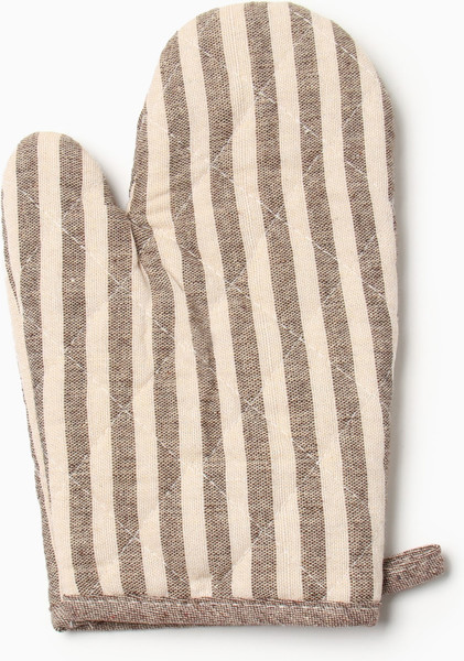 Изображение товара Рукавица-прихватка Доляна Полоса / 10103131 (коричневый)