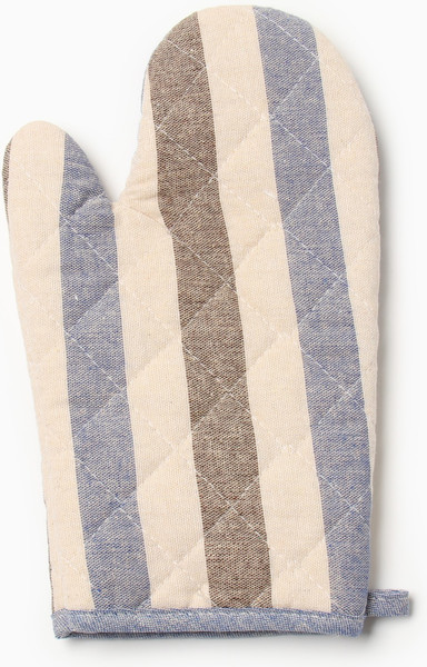 Изображение товара Рукавица-прихватка Доляна Полоса / 10103124 (серый/синий)