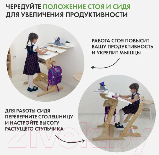 Изображение товара Парта+стул Движение-жизнь Хронос (акрил)