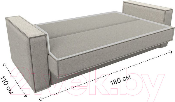 Изображение товара Диван Лига Диванов Куба книжка / 122057 (рогожка амур бежевый)